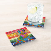 キュート&ダッカラフルシュント・グラス・コースター ガラスコースター (アングル)