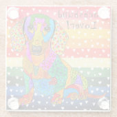 キュート&ダッカラフルシュント・グラス・コースター ガラスコースター (裏面)