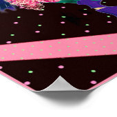 キュート・チアリーダーパーソナライズされたギフト ポスター (角)