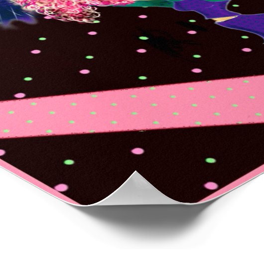 キュート・チアリーダーパーソナライズされたギフト ポスター (角)