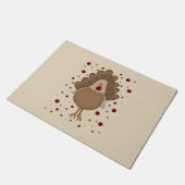 キュート・トルコ・サンクスギビング ドアマット (アングル)