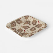 キュート・トルコ・サンクスギビング ペーパープレート (傾斜あり)