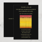 キュート トロピカル サマーサンセット バースデー 招待状 (正面/裏面)