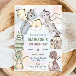 キュート・ドラゴンボーイ1st誕生日パーティー 招待状