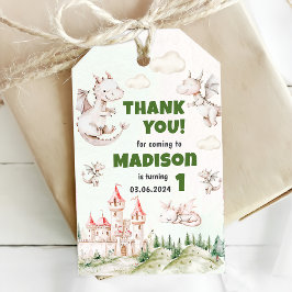 キュート・ドラゴン1st誕生日パーティー ギフトタグ