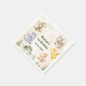 キュート・ドラゴン1st誕生日パーティー スタンダードカクテルナプキン (角)