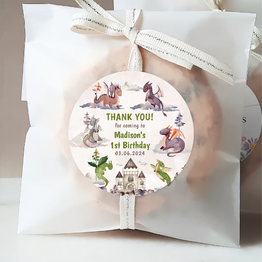 キュート・ドラゴン1st誕生日パーティー フェイバータグ