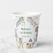 キュート・ドラゴン1st誕生日パーティー 紙コップ (正面)