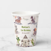 キュート・ドラゴン1st誕生日パーティー 紙コップ (裏面)