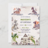 キュート・ドラゴン2nd誕生日パーティー 招待状 (正面)