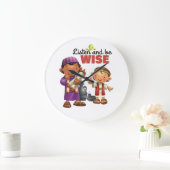 キュート・バイブル聖句キッズクロック ラージ壁時計 (ホーム)