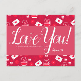 キュート・バレンタインのバイブル・ハガキ ポストカード