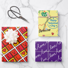 キュート・バレンタイン・ギフト ラッピングペーパーシート