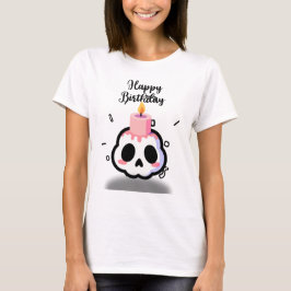 キュート・パステル・ゴス・スカル誕生日 Tシャツ