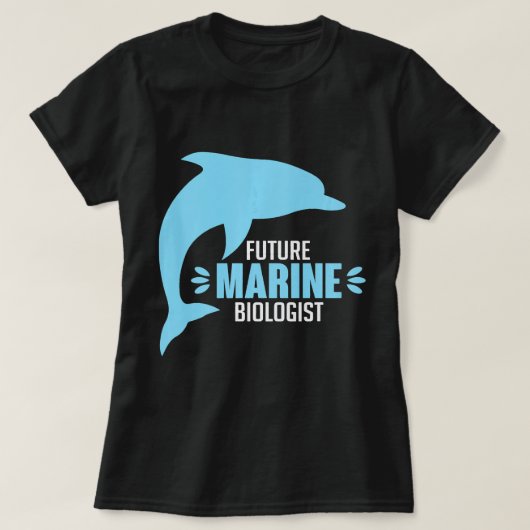 キュート・フューチャー海洋生物学者海科学 Tシャツ (デザイン正面)