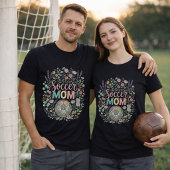 キュート フラワー サッカー ママ Tシャツ