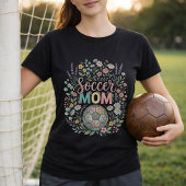 キュート フラワー サッカー ママ Tシャツ