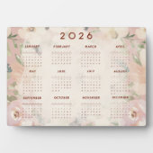 キュート フラワー 2026年 カレンダー フォトプラーク (正面)