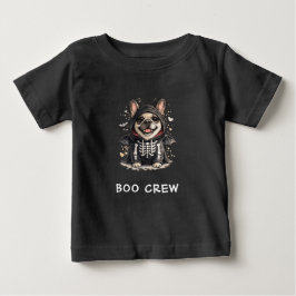 キュート フレンチブルドッグ ハロウィン スケルトン ブー 仲間 ベビーTシャツ