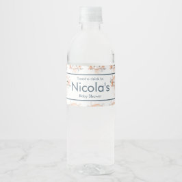 キュート フローラル クラゲ ベビーシャワー ペットボトルラベル