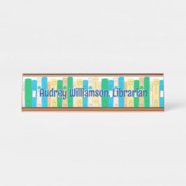 キュート・ブックス・ライブラリアン デスクネームプレート
