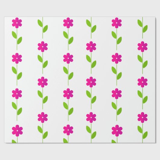 キュート&ブライトデイジーフローララッピング紙 ラッピングペーパー (シーム)