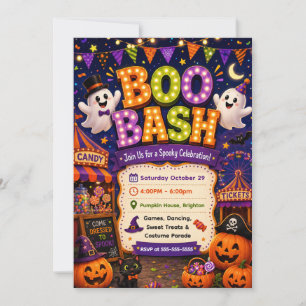 キュート・ブーバッシュ・ハロウィンパーティー 招待状