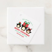 キュート・ペンギン・メリークリスマス フェイバータグ (インサイチュ)