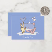 キュート・ホエールサンキュー ノートカード (正面/裏面インサイチュ)