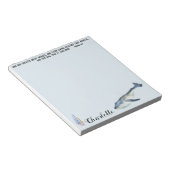 キュート・ホエールバイブル聖句クリスチャン子供へギフト ノートパッド (アングル)