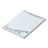 キュート・ホエールバイブル聖句クリスチャン子供へギフト ノートパッド (回転)