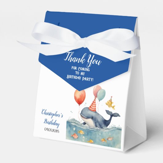 キュート・ホエールボーイ誕生日ありがとう フェイバーボックス (正面サイド)