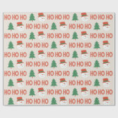 キュート&ホホカラフルータイポグラフィクリスマス ラッピングペーパー (フラット)