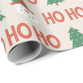 キュート&ホホカラフルータイポグラフィクリスマス ラッピングペーパー (ロールコーナー)