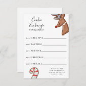 キュート・ホリデーCookie交換投票投票 招待状 (正面/裏面)