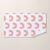 キュート・ボホ虹の絵絵画のサンゴパープル バスタオルセット (ハンドタオル)