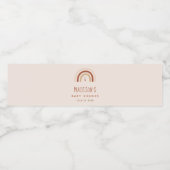 キュート ボーホー レインボー テラコッタ ベビーシャワー ムーン スター ペットボトルラベル (シングルラベル)