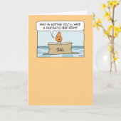 キュート&ヤムおもしろい誕生日 カード (黄色い花)