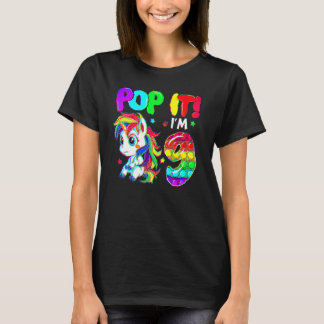 キュート ユニコーン フィジット おもちゃ ポップイット 私は9歳 9歳の誕生日 Tシャツ