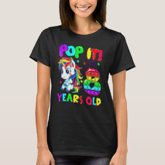 キュート ユニコーン フィジット トイ ポップ イット 私は8歳 女子 8歳 誕生日 Tシャツ