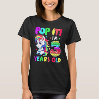 キュート ユニコーン フィジット トイ ポップ イット 3歳 3才 誕生日 Tシャツ