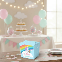 キュート ユニコーン レインボー 誕生日パーティー フェイバーボックス