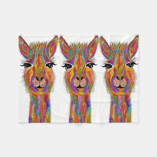 キュート&ラカラフルマフリースブランケット フリースブランケット (正面(横))