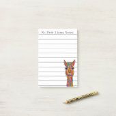 キュート&ラマカラフルアルパカ ポストイット (デスク上)