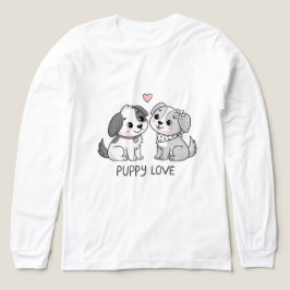 キュート ロマンティック パピー ラブ バレンタイン トライブレンドTシャツ