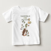 キュート・ワン・シリー・グース ヴィンテージ 1歳の誕生日 ベビーTシャツ (正面)