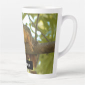 キュート&好奇心リス自然写真 カフェラテマグ (右)