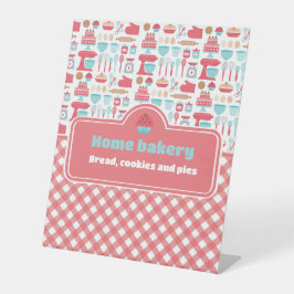 キュート&実用的カスタムなホームベーカリーベーキングデザイン 台座サイン