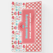 キュート&実用的カスタムなホームベーカリーベーキングデザイン 横断幕 (縦)