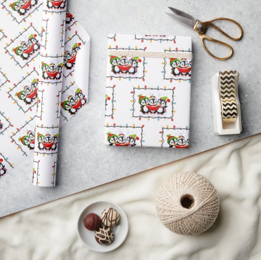 「キュート・屏東院」クリスマステーマ ラッピングペーパー (クラフト)
